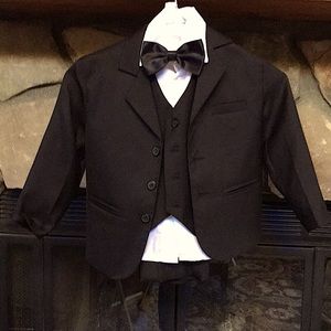 Boys five piece black suit